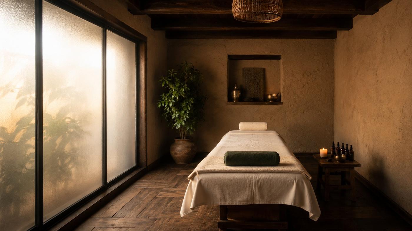 Luxury wellness treatment room